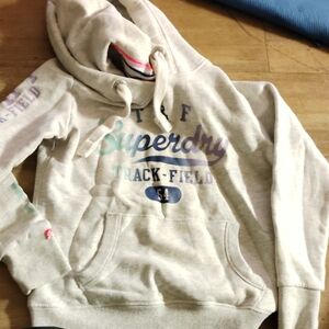 Superdry grey Hoodie size medium